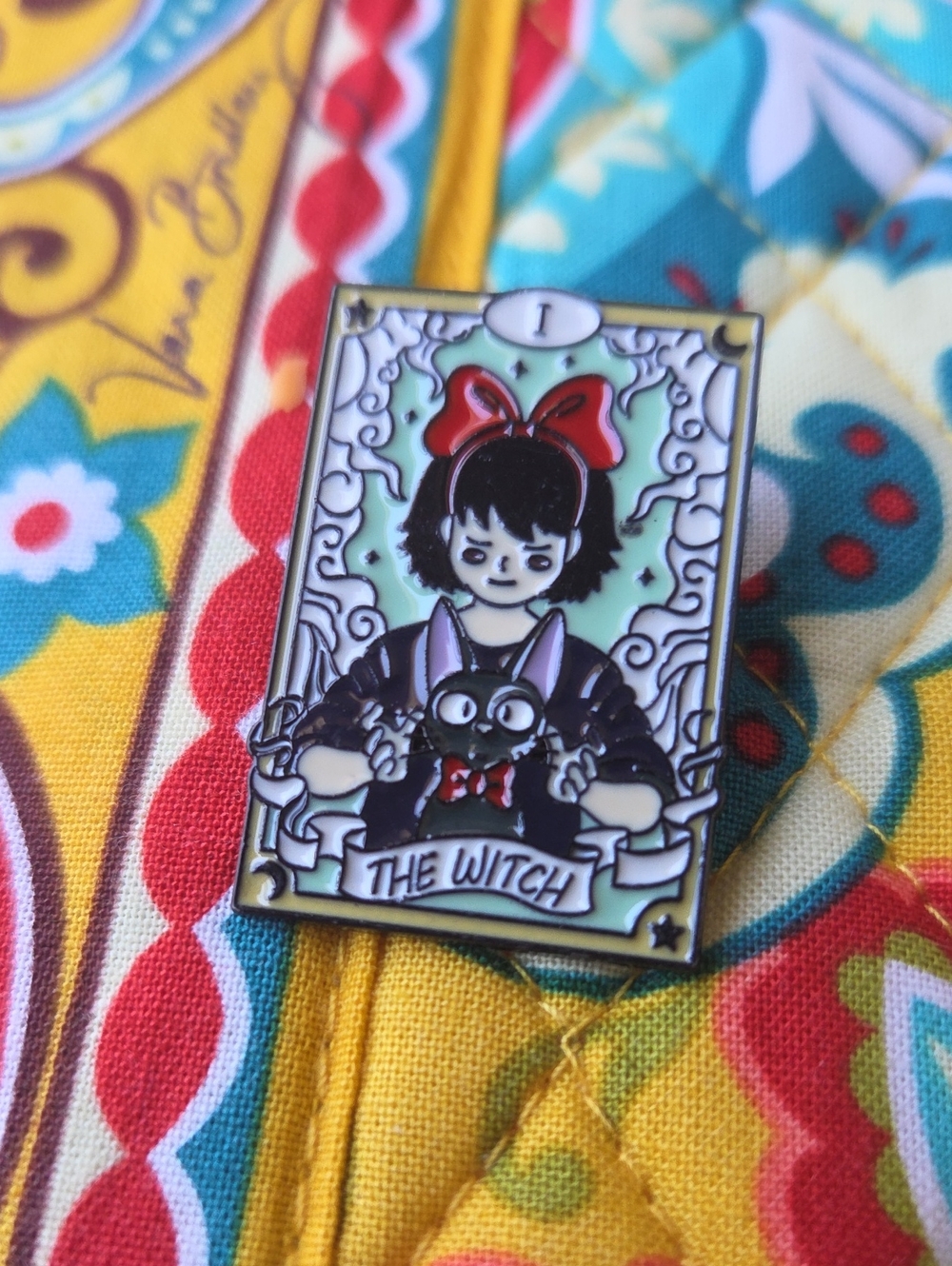 The Witch Enamel Pin - Black & Red Kids Accessory